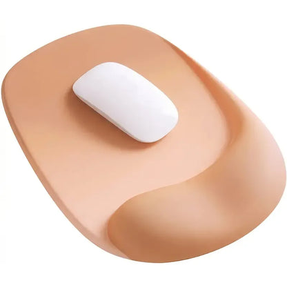 Ergonomic Gel Mouse Pad, 4-Layer Anti-Slip Breathable Support, Conforms to Wrist Prevents Strain, Pain-Free During Long Office Hours.PINK