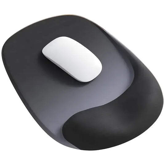 Ergonomic Gel Mouse Pad, 4-Layer Anti-Slip Breathable Support, Conforms to Wrist Prevents Strain, Pain-Free During Long Office Hours.GREY