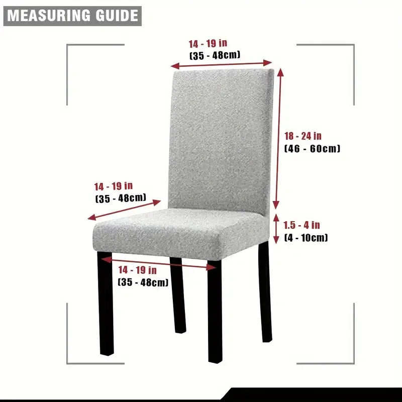6PCS Christmas Stretch Dining Chair Covers | Snug-Fit Elastic Design, Printed with Ornaments, Snowflakes & Gold Bows, Removable & Machine Washable, Soft Stretch Protective Covers, Ideal for Holiday Gatherings & Home Décor