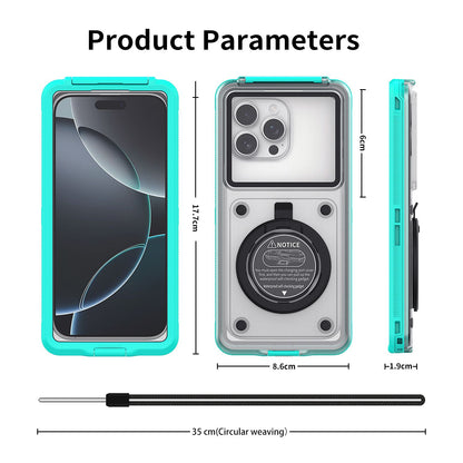 Newly Upgraded IPX8 Diving Phone Case, 15m Waterproof, 6.9-inch Universal, Surfing Swimming Underwater Photography, Shockproof and Scratch-Resistant.light blue