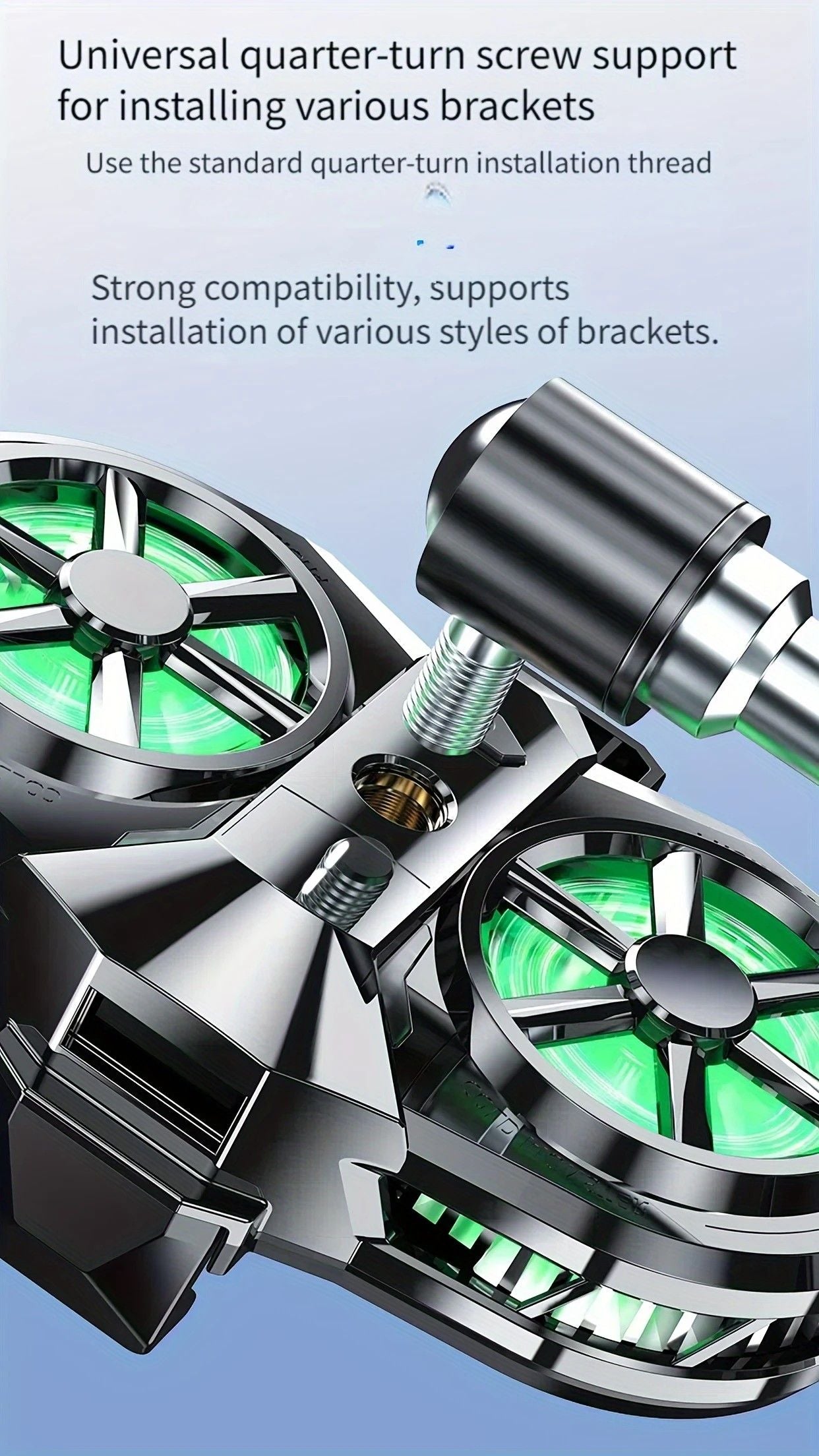 Semiconductor Cooling Fan Back Clip, Instant 3-Second Cooling, Large Area Heat Dissipation, Compatible with All Phone Models, Unobstructed Camera View for Live Streaming & Gaming.（Digital display model）