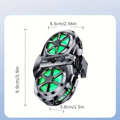 Semiconductor Cooling Fan Back Clip, Instant 3-Second Cooling, Large Area Heat Dissipation, Compatible with All Phone Models, Unobstructed Camera View for Live Streaming & Gaming.（Digital display model）