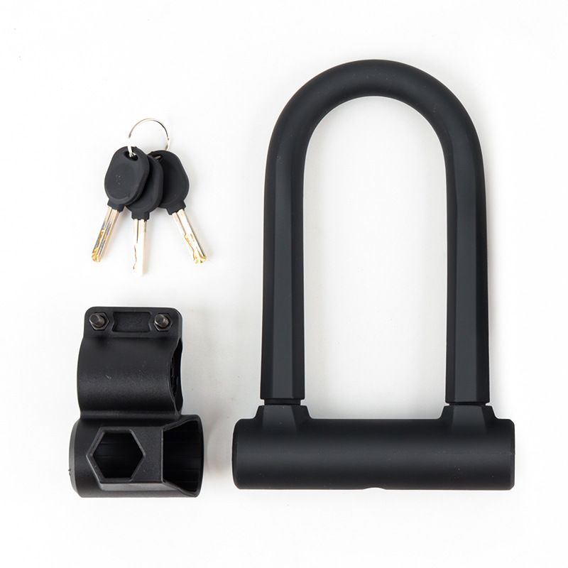 Heavy-Duty Silicone U-Lock – 17mm Alloy Steel Shackle, Anti-Cut & Anti-Saw, Double-Open Locking, Scratch-Proof Silicone Coating, Universal for Bicycles & Motorcycles