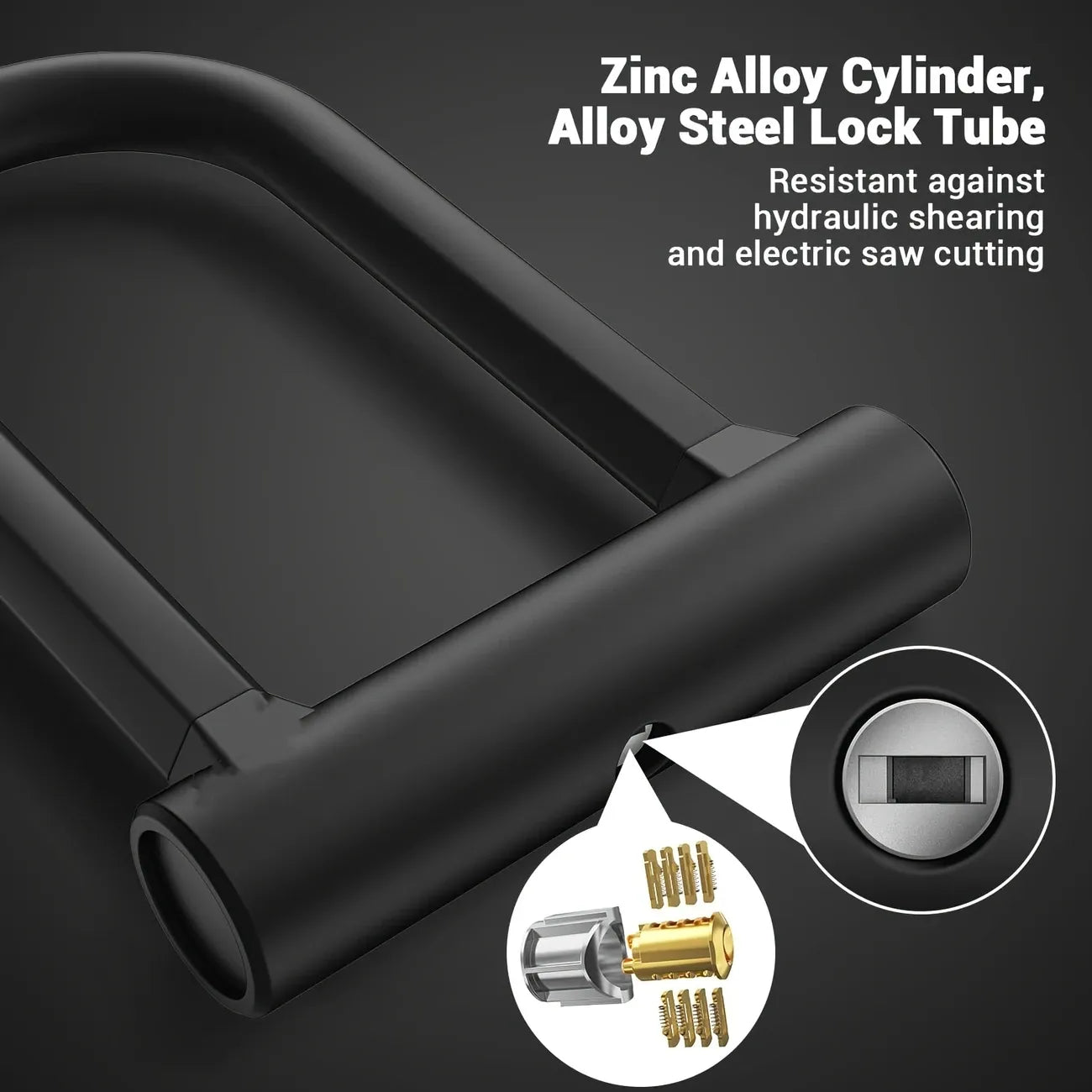 Heavy-Duty Silicone U-Lock – 17mm Alloy Steel Shackle, Anti-Cut & Anti-Saw, Double-Open Locking, Scratch-Proof Silicone Coating, Universal for Bicycles & Motorcycles