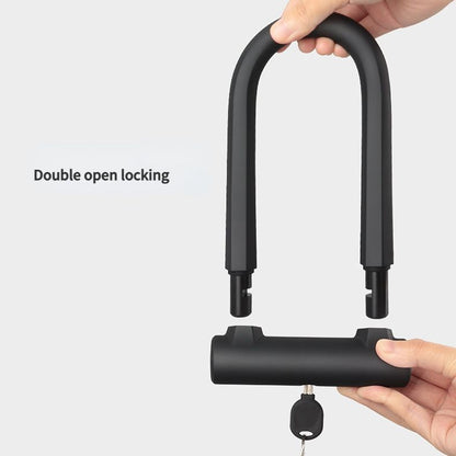Heavy-Duty Silicone U-Lock – 17mm Alloy Steel Shackle, Anti-Cut & Anti-Saw, Double-Open Locking, Scratch-Proof Silicone Coating, Universal for Bicycles & Motorcycles