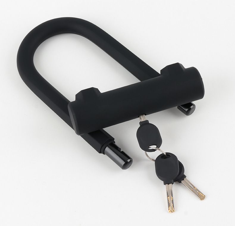 Heavy-Duty Silicone U-Lock – 17mm Alloy Steel Shackle, Anti-Cut & Anti-Saw, Double-Open Locking, Scratch-Proof Silicone Coating, Universal for Bicycles & Motorcycles