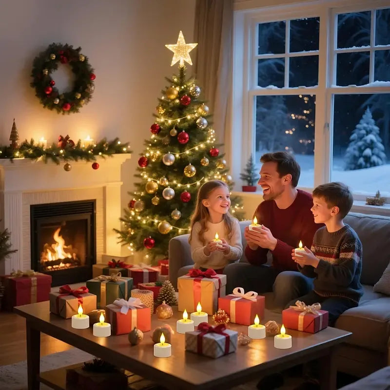 12-Pack Rechargeable LED Tea Lights, Smart Remote Control, Flameless Safe Romance, All-Scene Ambiance Essential