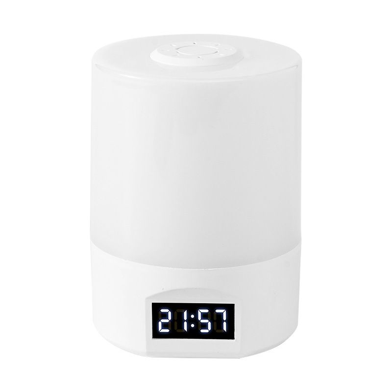 Smart LED Night Light with Clock, Rechargeable Lithium Battery, Remote Control, Suitable for Camping and Bedroom, Soft Glow Eye Protection, Dimmable Color Temperature, Long-Lasting Battery Life for Peaceful Sleep