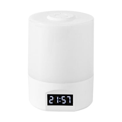 Smart LED Night Light with Clock, Rechargeable Lithium Battery, Remote Control, Suitable for Camping and Bedroom, Soft Glow Eye Protection, Dimmable Color Temperature, Long-Lasting Battery Life for Peaceful Sleep