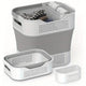 Multi-functional Folding Laundry Basket: Hassle-free Storage, One Basket for All Your Clothes Sorting.Light grey