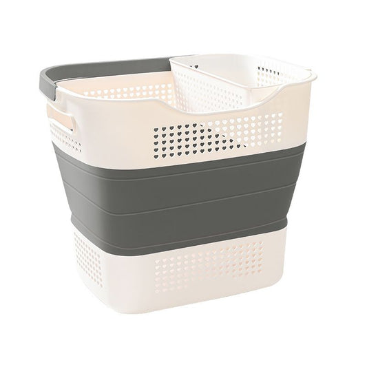 Multi-functional Folding Laundry Basket: Hassle-free Storage, One Basket for All Your Clothes Sorting.dull grey