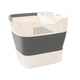 Multi-functional Folding Laundry Basket: Hassle-free Storage, One Basket for All Your Clothes Sorting.dull grey
