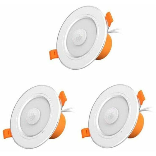 3 Pcs LED Ceiling Light with Human Motion Sensor Bathroom, Restaurant Interior Lighting