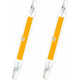 2 Pcs R7s LED Bulb R7s LED 5w Cool 6000k, 500lm, Equivalent to Halogen Pencil J78 R7s 40w 50w, White Non-Dimmune, 78mm