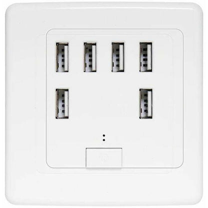USB Wall Plug, 220V 4A Charging Panel, 6 USB Ports Fast Charging
