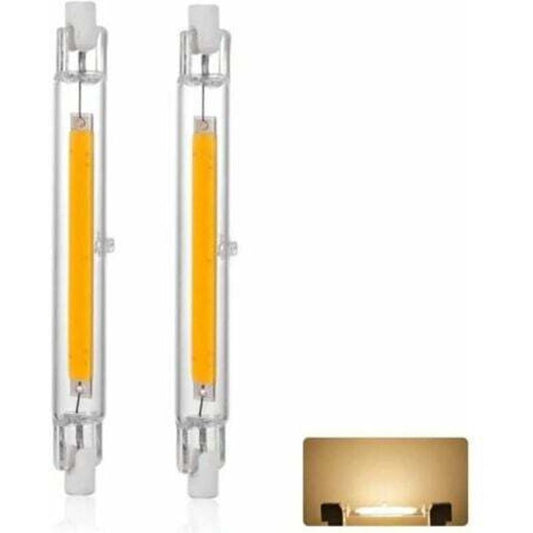 2 Pcs R7S 20W Dimmable LED Bulb, 3000K 3000LM Warm, R7S OCB LED Projector Tubes White, Flicker Free, 360 Degree Lighting, 118mm