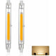 2 Pcs R7S 20W Dimmable LED Bulb, 3000K 3000LM Warm, R7S OCB LED Projector Tubes White, Flicker Free, 360 Degree Lighting, 118mm