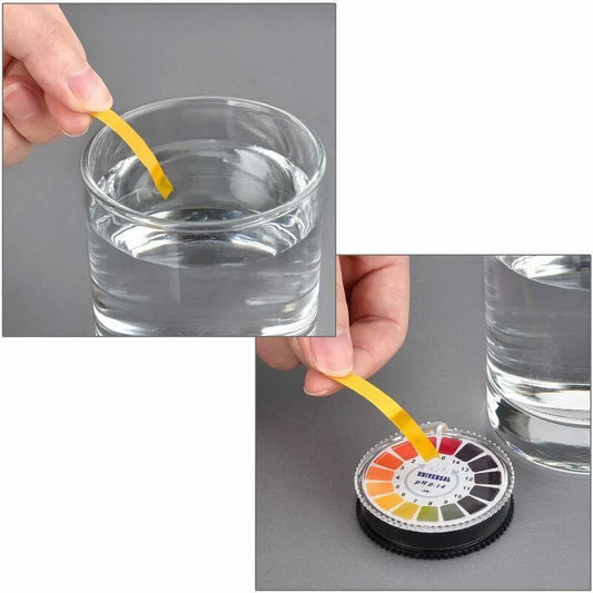 PH Test Paper, 2 Roll Tester Tape Paper PH Swimming Pool Strip PH Measuring Indicator Full Range 014