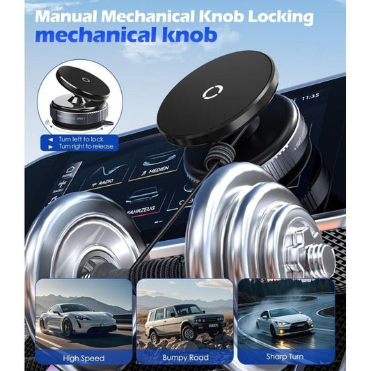 Magnetic Suction Cup Car Phone Holder Compatible with MagSafe Black, for Mirror and Glass and Gym