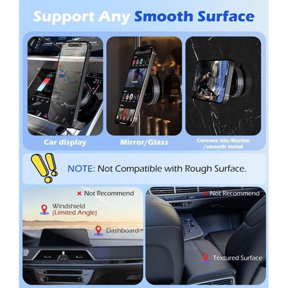 Magnetic Suction Cup Car Phone Holder Compatible with MagSafe Black, for Mirror and Glass and Gym