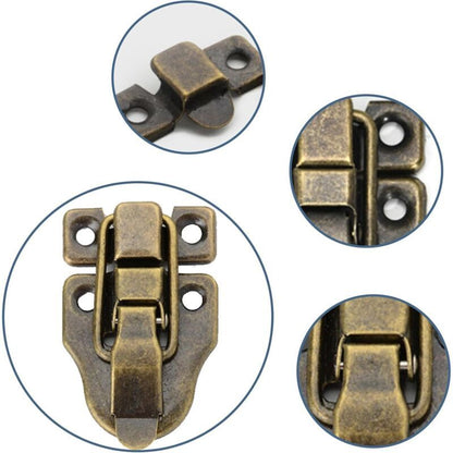 4, Wooden Cases, Suitcases with Screws Trunk and Chest Closures Piece Set of Retro Box Latches Small Size Retro Box Latches for Jewelry Boxes