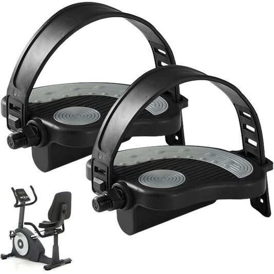 2 Pcs Exercise Bike Pedals Under Desk Bike Pedals, 9 and 16 Stationary Bike Pedals for Exercise Bike Dynamometer Spinning Indoor Pedals