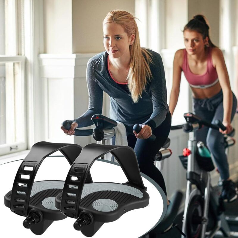 2 Pcs Exercise Bike Pedals Under Desk Bike Pedals, 9 and 16 Stationary Bike Pedals for Exercise Bike Dynamometer Spinning Indoor Pedals