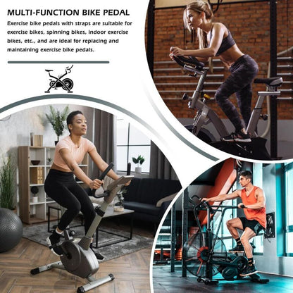 2 Pcs Exercise Bike Pedals Under Desk Bike Pedals, 9 and 16 Stationary Bike Pedals for Exercise Bike Dynamometer Spinning Indoor Pedals