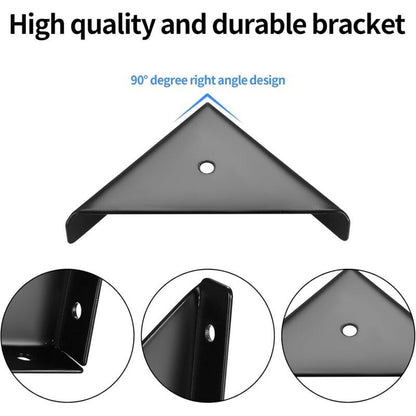 10 Pcs of Angles in Metal Wood Black Tables, Cabinets Mounting Angle Connector of Angle Corner Metallique 90 Degrees
