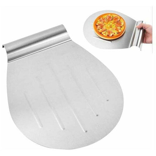 Round Stainless Steel Pizza Peel Cake Lifter Large Surface Peel for Bread Oven