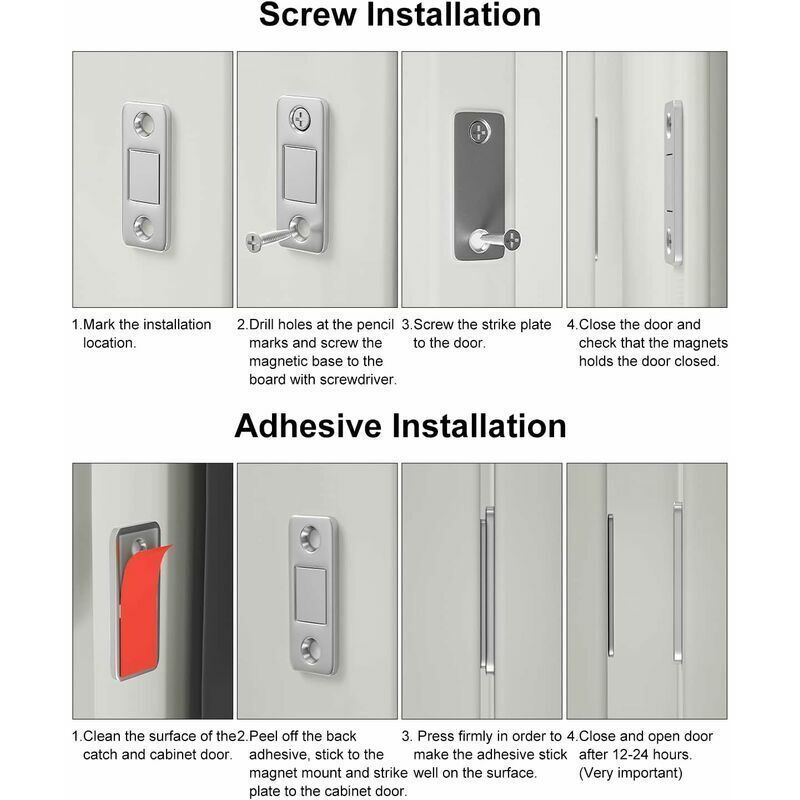 6, Stick Drawers, on Magnetic Catches and Window Cabinets Piece Magnetic Catches Adhesive Furniture Closures