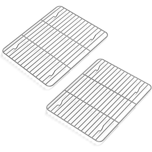 2 Pcs Stainless Steel Cooling Racks Dishwasher Safe Baking Wire Racks, 30 X 23 cm, 23 cm