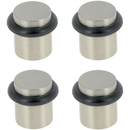 4 Pcs Butees of Door a Visser in Stainless Silver, 5 C Diameter 2 X H.2