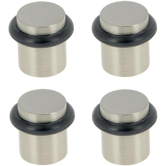 4 Pcs Butees of Door a Visser in Stainless Silver, 5 C Diameter 2 X H.2