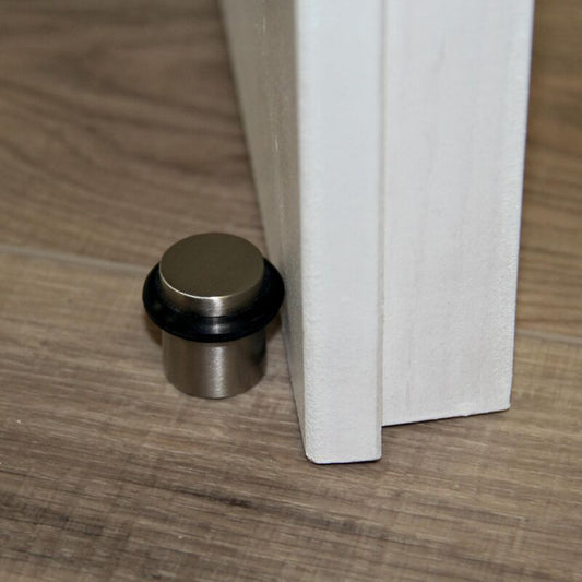 4 Pcs Butees of Door a Visser in Stainless Silver, 5 C Diameter 2 X H.2