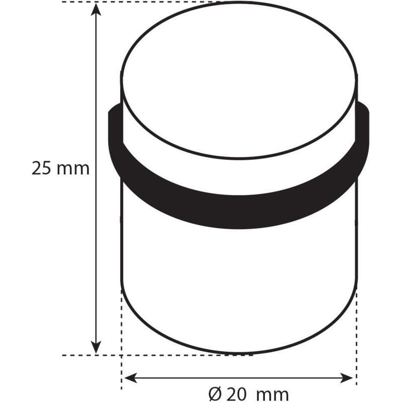 4 Pcs Butees of Door a Visser in Stainless Silver, 5 C Diameter 2 X H.2