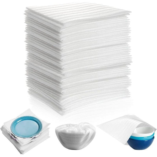 100 Pcs Moving Sheets Foam Bubble Wrap Cardboard for Boxes Dishes Plates, Glasses Packaging