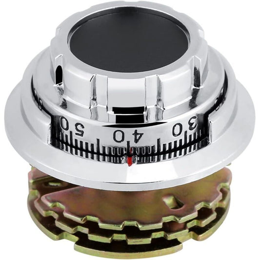 Metal Combination Padlock with Disc Code Anti-Theft Robust, Chrome Jewelry, Cabinets Diameter, for Safes, 6.6 cm Diameter
