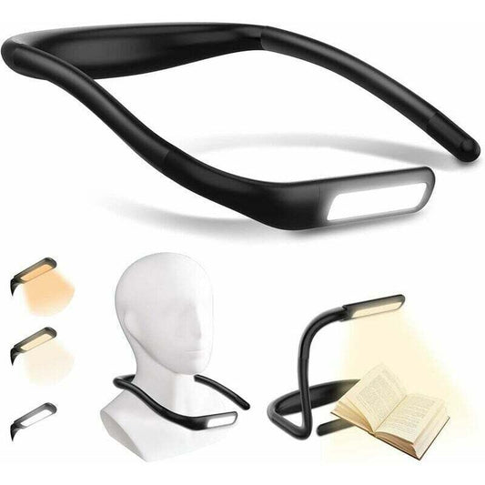 Neck Reading Lamp, 3 Colors the Tricot the Repair Flexible Arm Rechargeable, LED Reading Lamp Adjustable Brightness