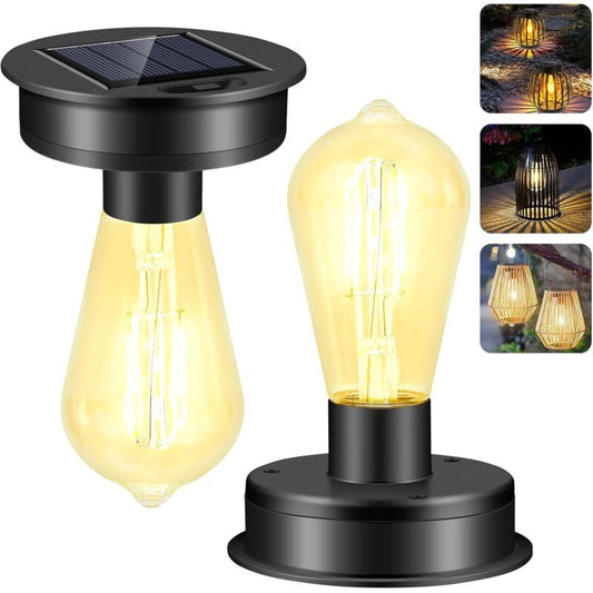 2 Pcs Bulb Outdoor Solar Outdoor Garden Solar Lamp Spare with Bulb Led Glossy Solar Lantern Cover of Spare for of Garden Outdoor Pendant