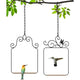 2 Pack Black Hummingbird Swings and Perches, Metal Frame Wild Bird Swing With Wooden Dowel and Hanging Chains for Indoor Outdoor
