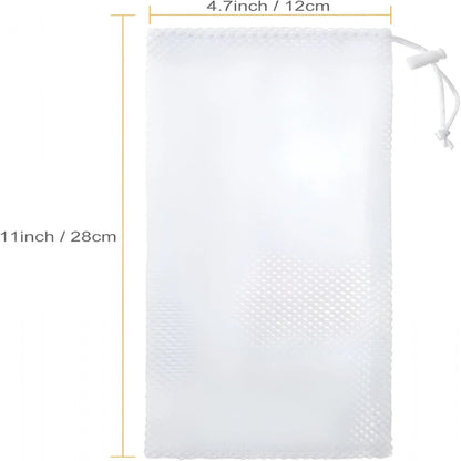 6 Pieces White Finch Sock Feeders, Thistle Seed Hanging Bird Feeder Bags for Outdoor Garden Yard Wild Birds, 4.7 x 11 in