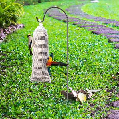 6 Pieces White Finch Sock Feeders, Thistle Seed Hanging Bird Feeder Bags for Outdoor Garden Yard Wild Birds, 4.7 x 11 in