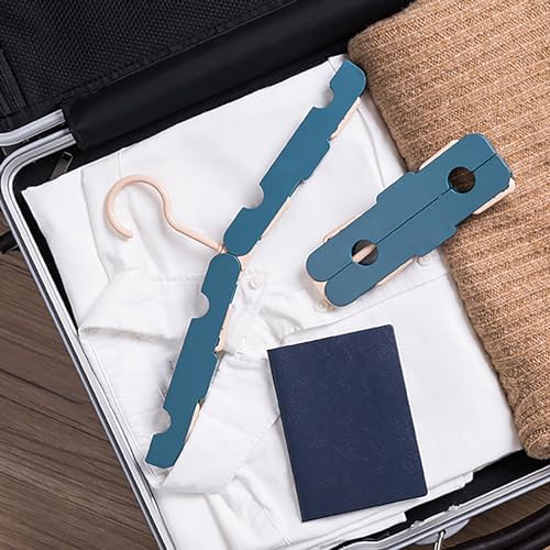Folding Clothes Rack - Hanging Clothes Rack - Portable Folding Hanger with Hook - Ideal for Travel, Campers, Travelers and Small Spaces - Two-Piece Pack - Dark Green