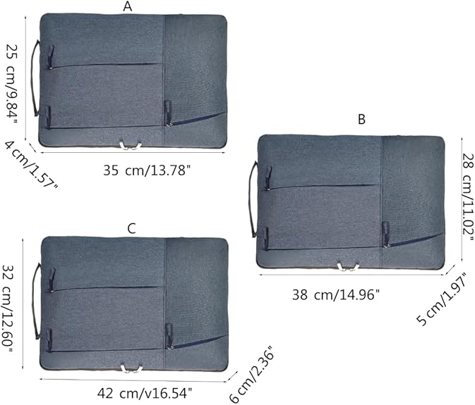 Laptop Case - Suitable for 13/14/15.6 inches - Zippered Laptop Case - Laptop Sleeve - Waterproof Oxford Cloth - Scratch and Wear Resistant, Easy to Carry - Black