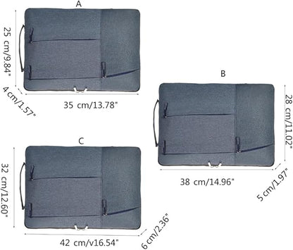 Laptop Case - Suitable for 13/14/15.6 inches - Zippered Laptop Case - Laptop Sleeve - Waterproof Oxford Cloth - Scratch and Wear Resistant, Easy to Carry - Gray