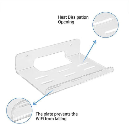 Wifi Router Shelf Wall Mounted Acrylic With Heat Sink For Home_max
