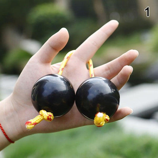Shaker Rattle Double Gourd Polyrhythmic Percussion Instrument Black