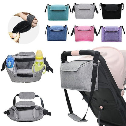 Baby Organizer Stroller Accessories Bag Large Space for All Strollers（Black）