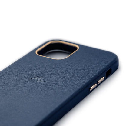 iPhone 12 / 12 Pro - MagSafe Leather Mobile Case - Marie Wolt Blu Blue iPhone 12/12 Pro